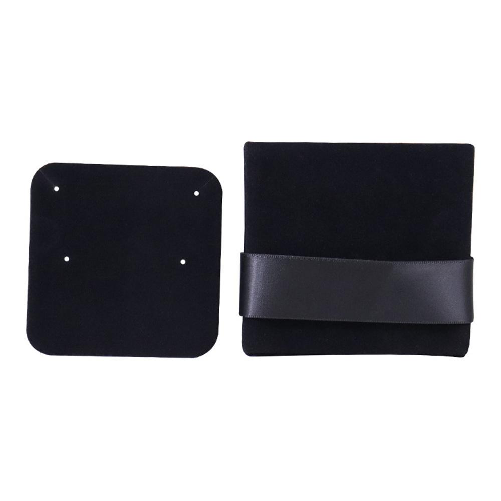 Double-sided Velvet Jewelry Bag Flip Earring Necklace Square Storage Socket Gift Packaging Bag Jewelry Packaging Display Pouches