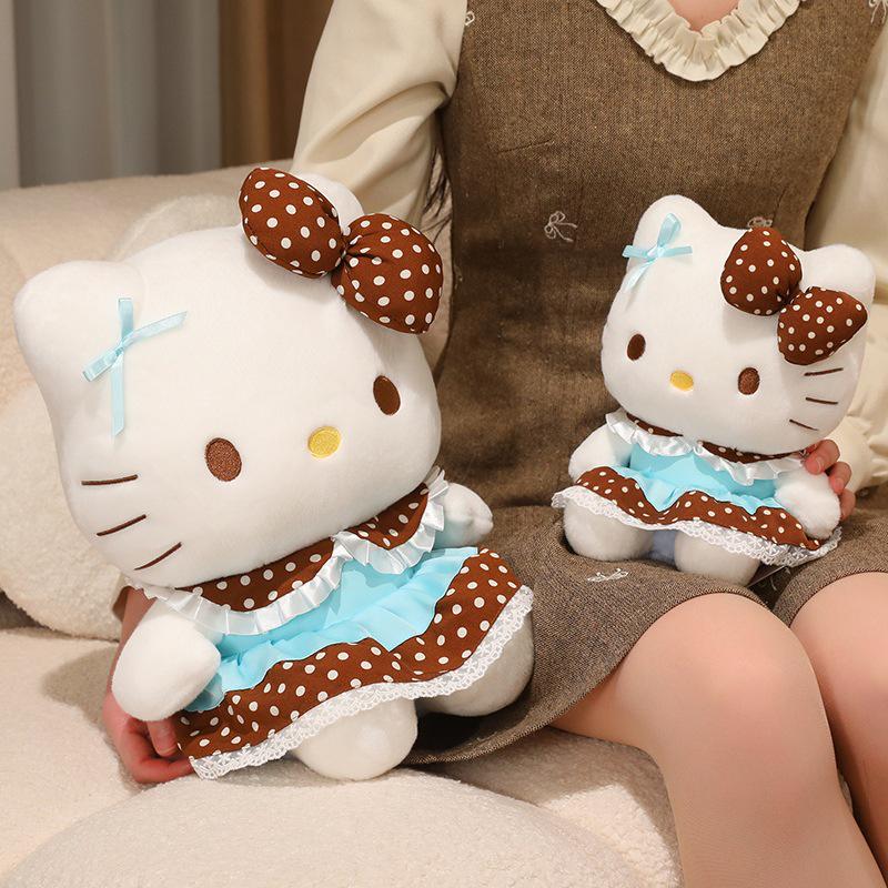 Hello Kitty Cocoa Tea Plush Doll - KT Cat Gift for Children