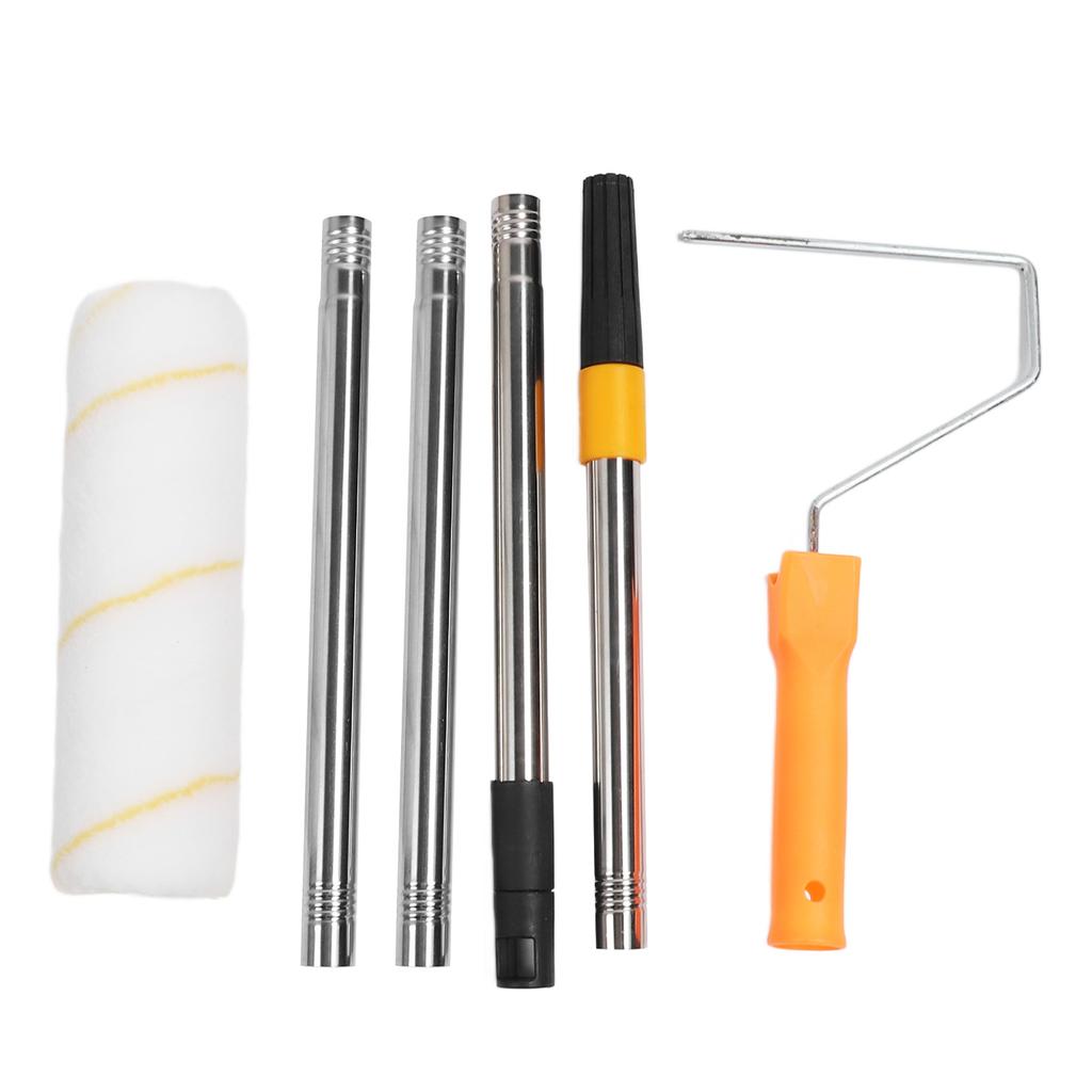 3.9ft Paint Roller Extension Pole Kit with 9in Roller Brush Detachable Telescopic Long Paint Roller