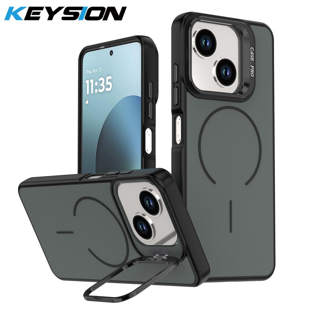 KEYSION Матовый чехол для телефона с покрытием Soft-touch, подставка для линз, для Magsafe, для ZTE Blade A35E, магнитная противоударная задняя крышка для ZTE Blade A35E
