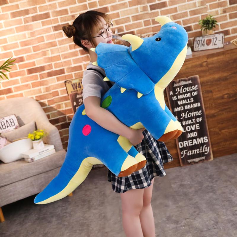 40-100cm Creative Big Plush Soft Triceratops Stegosaurus Plush Toy Dinosaur Doll Stuffed Toy Kids Dinosaurs Toy Birthday Gifts
