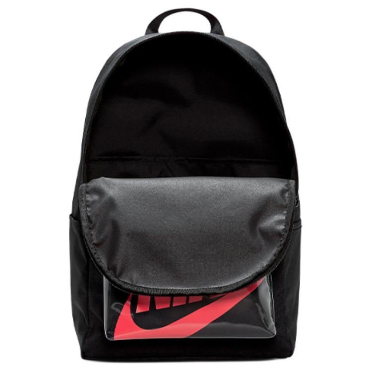 Nike Унисекс рюкзак Heritage из полиэстера, черный с красным, BA6175-010