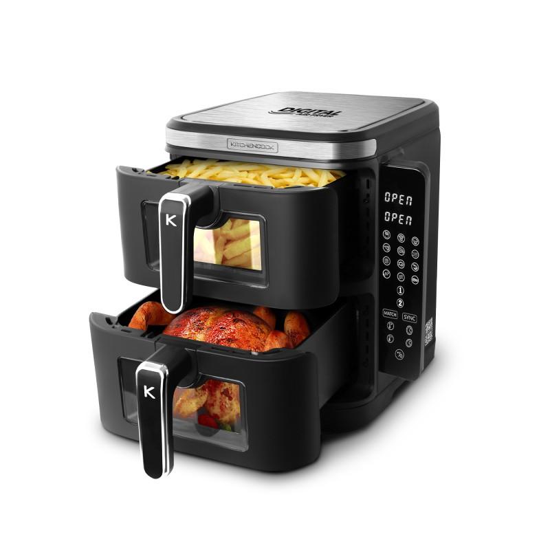 Двухъярусная фритюрница с 12 режимами – Airflow 12 Вт Kitchencook