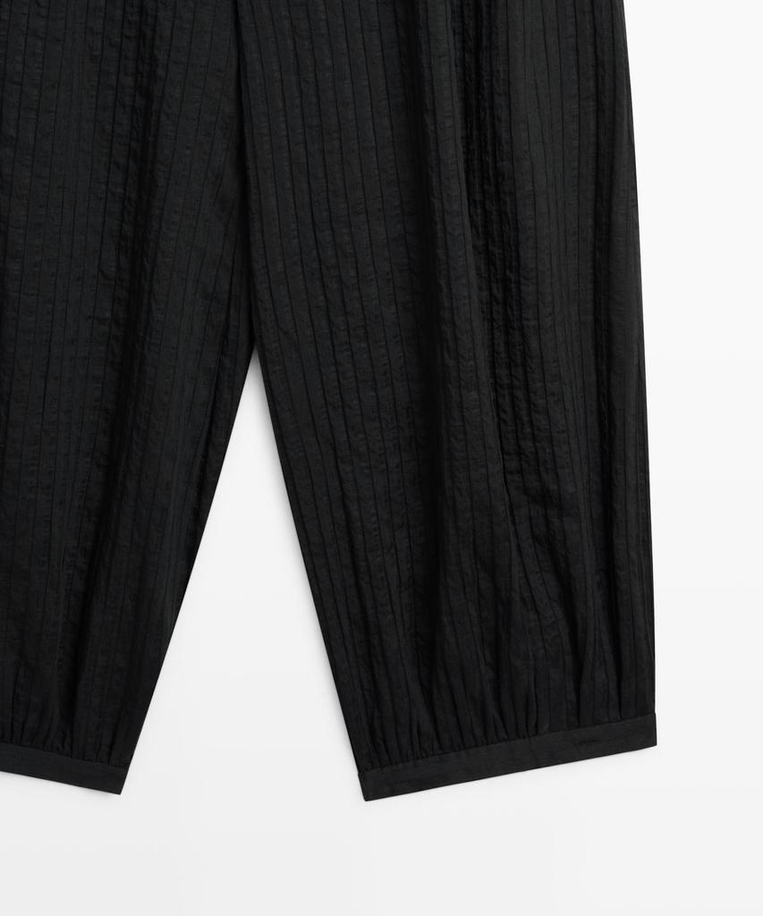 Masimodutti Fluid Linen Sarouel Pants