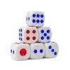 20/40/100 шт. 10 мм белые кубики с красными и синими точками, закругленные кубики, аксессуары для настольных игр, бары, игра в покер, настольные игры TMZ