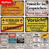 [MyPlate] Немецкий Винтаж Vorsicsht Предупреждение Металлическая Вывеска Оловянная Вывеска Настенный Декор Для Бара Домашнее Украшение Таблички Человек Пещера Плакат