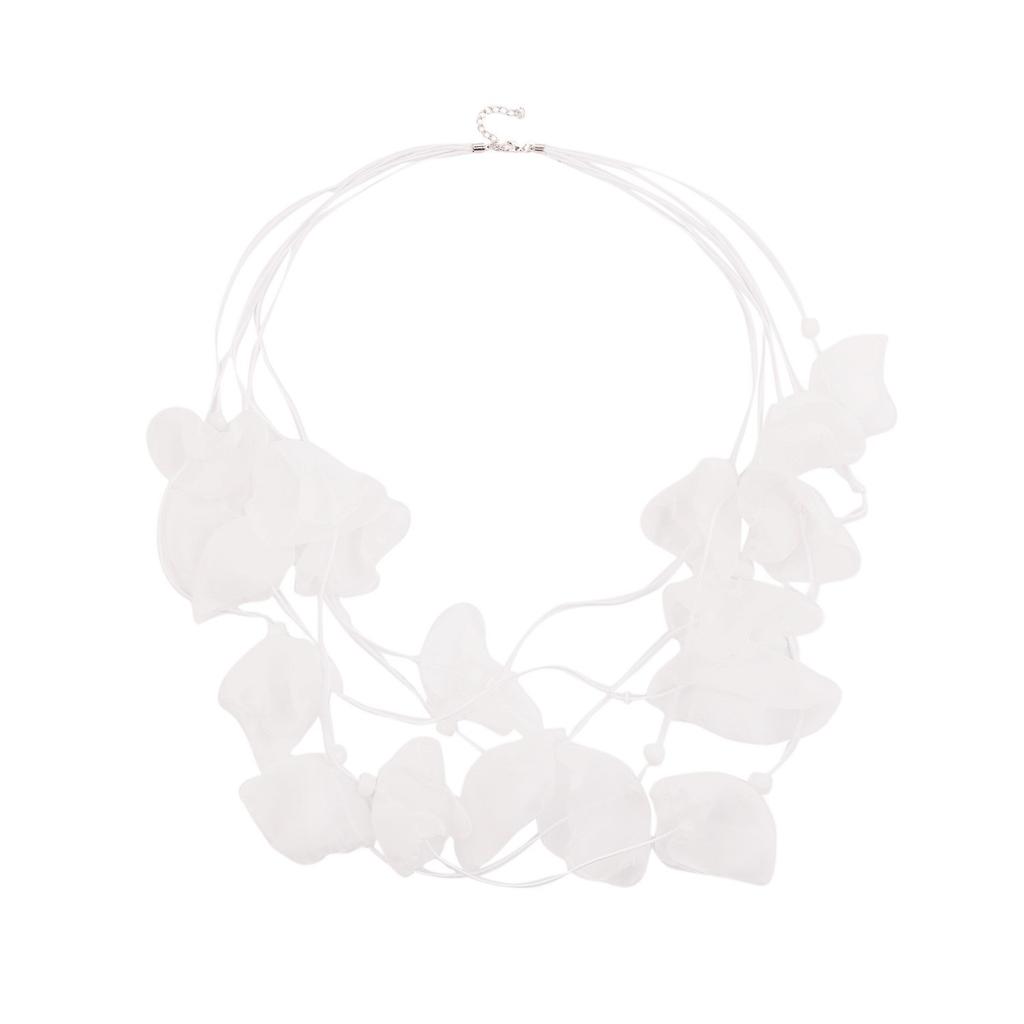 Ожерелье для женщин, аксессуары, преувеличенный темперамент, ожерелье, многослойное кружевное, цветы, сетчатая ткань, лепестки, ожерелье, женское, элегантное ожерелье