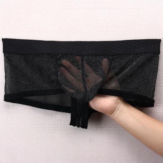 Мужское нижнее белье боксеры с низкой посадкой, перспективные тонкие шорты, трусы, лоскутный цвет