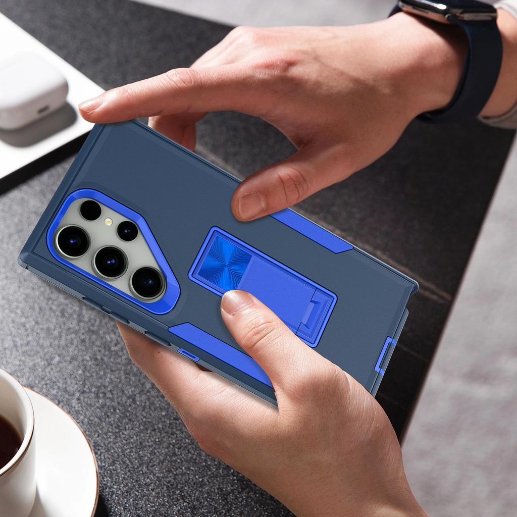 For Samsung Galaxy S24 Ultra Shockproof Case Kickstand TPU+PC Phone Cover
