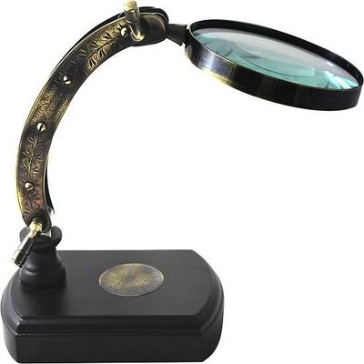 Antique Desk Magnifying Glass Vintage Map Reader Lens Brass Folding22.86 X15.24cm Brass