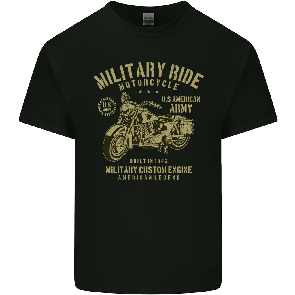 Military Motorcycle Army Motorbike Biker Unisexs Light Cotton TShirt