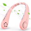 Mini USB Fan, Portable Rechargeable Neck Fan, Quiet and Adjustable Speed - Pink