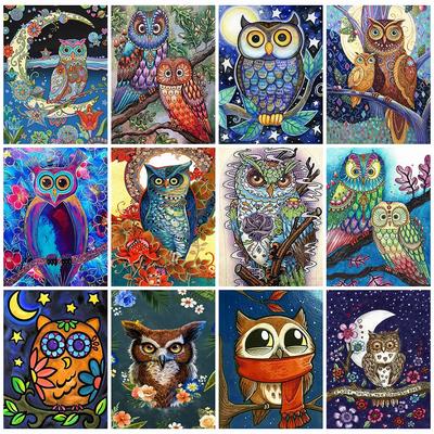 Набор алмазной живописи Мультяшная Сова Фотографии Стразы 5D DIY Алмазная Вышивка Животное Мозаика Декорция