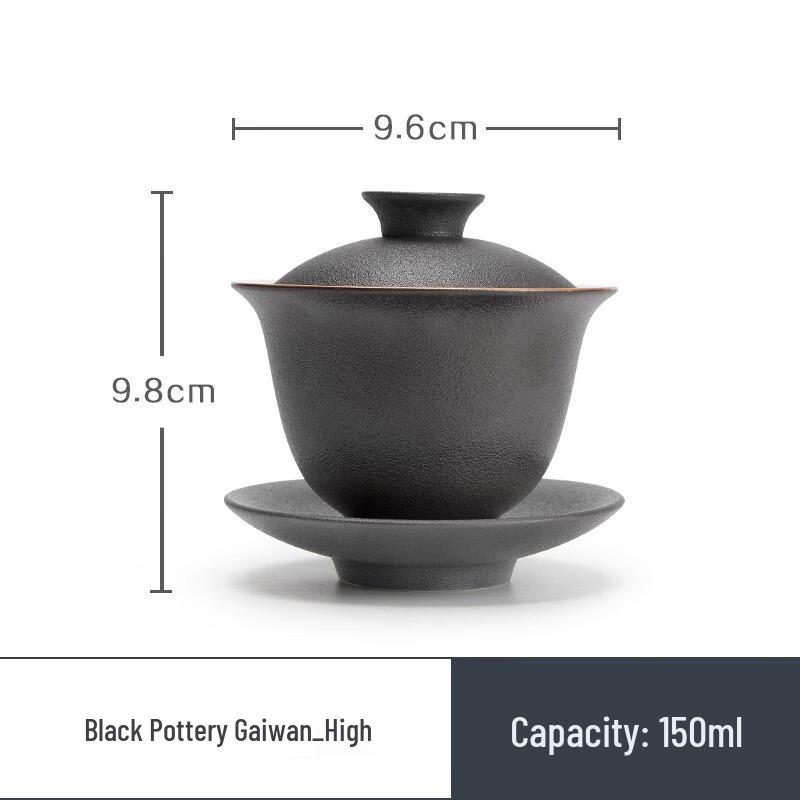 Nanshan Ceramic Black Pottery Gaiwan