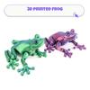 Модель лягушки, напечатанная на 3D-принтере из PLA, одноцветная, многосуставная, фигурка лягушки, подвижная, шарнирная фигурка животного, настольное украшение