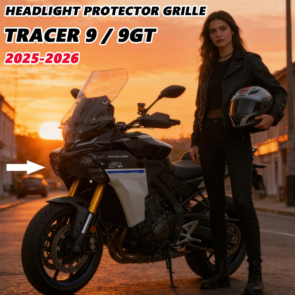 New Tracer9/GT Motorcycle Headlight Guard For Yamaha Tracer 9/9GT Accessories Head light Protector Grille Grill Lamp Cover 2025-