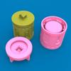 Building Storage Jars Silicone Molds 3D Concrete Castin Mold Candle Holder Plaster Mold DIY Flower Pots Crafts Tool