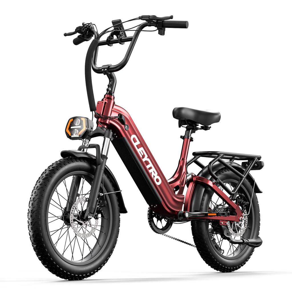 Cleytro XC20 20" Electric Bike, 48V 15.6Ah Battery, Front and Rear Suspension