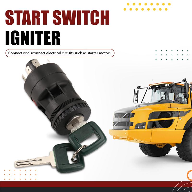 WF-15082295 Ignition Switch With 2 Keys For Volvo Truck Loader-Laser A20C A30C A25D A35D Ignition Switch Lock Cylinder