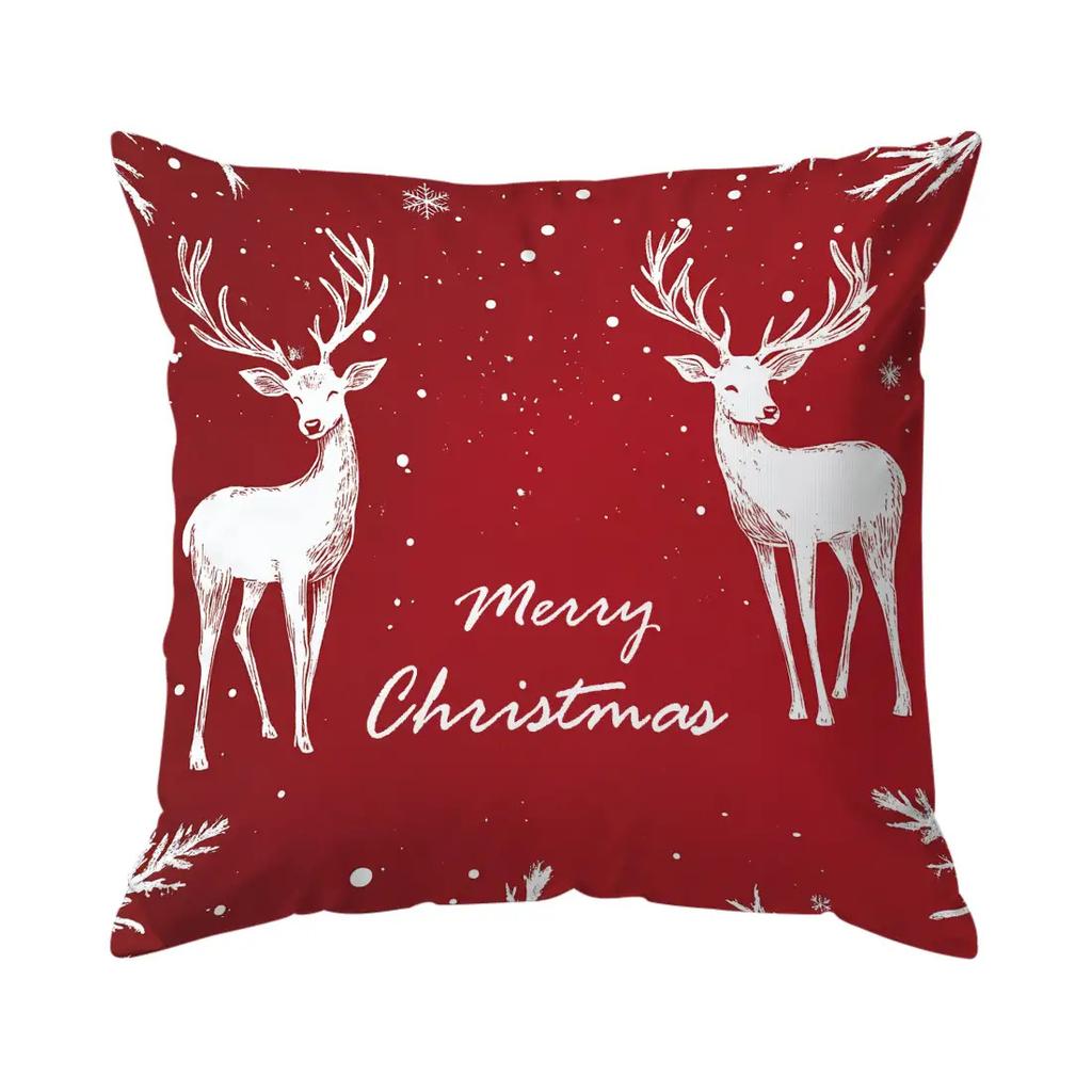 1pc, Christmas Decoration Pillowcase, Modern Style with Zipper Closure, Machine Washable, Suitable for Living Room and Bedroom, Home Christmas Decor,