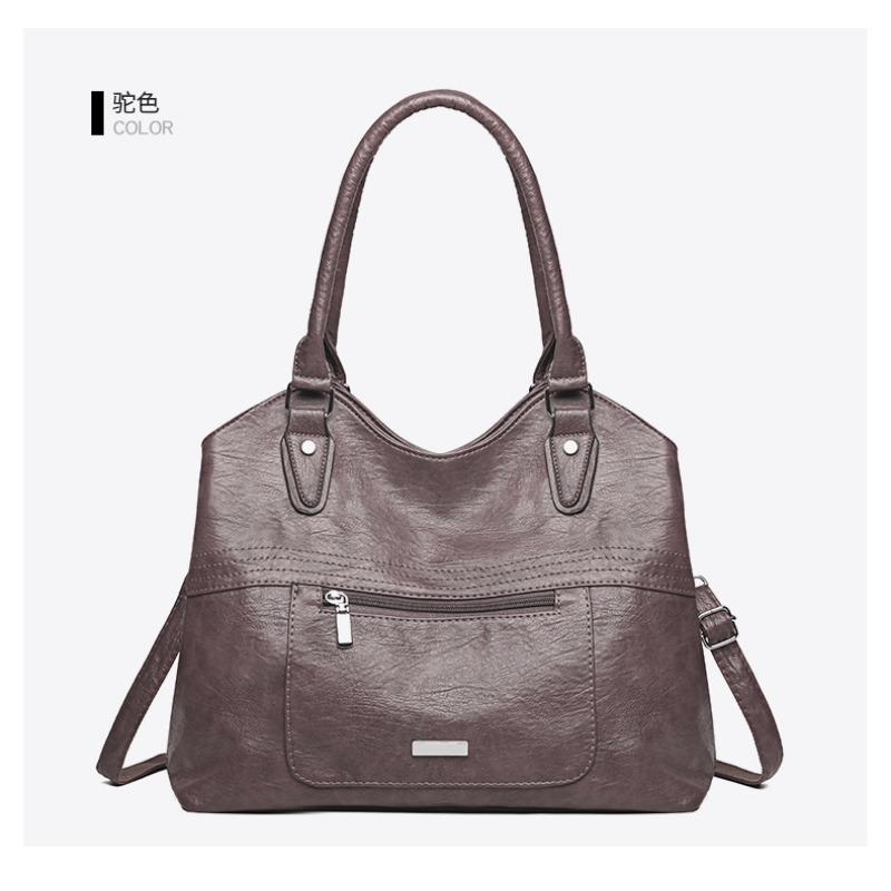 Женская сумка на одно плечо, новая, большой вместимости, из мягкой кожи, повседневная, модная сумка-мессенджер