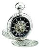 Charles-Hubert Paris Double Hunter DWA-060 Men's Mechanical Hand-Wound Pocket Watch