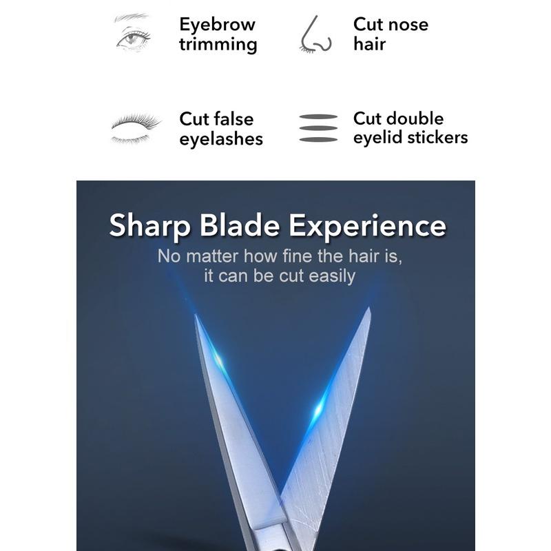 Нержавеющая сталь, маленькие ножницы для макияжа, бровей, маникюра, ногтей, кутикулы, триммер для бороды и усов, инструмент для волос в носу