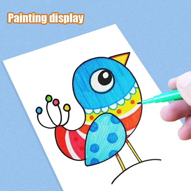 6/12 шт. Детские принадлежности для рисования 6/12 цветов Набор смываемых акварельных ручек маркерная ручка кисть для рисования яиц