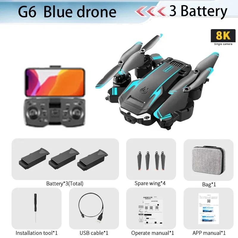 Новый Дрон G6 Pro 8K, двойная камера высокой четкости, аэрофотосъемка, WIFI, FPV, дрон для предотвращения препятствий, четырехроторный вертолет, игрушка в подарок для детей