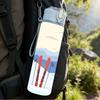 1PC Ski Mountain Winter Snow Landscape Print 750ml Color Plastic Sports Water Bottle Leakproof Flip Straw Lid Suitable for Sports Office Home Use