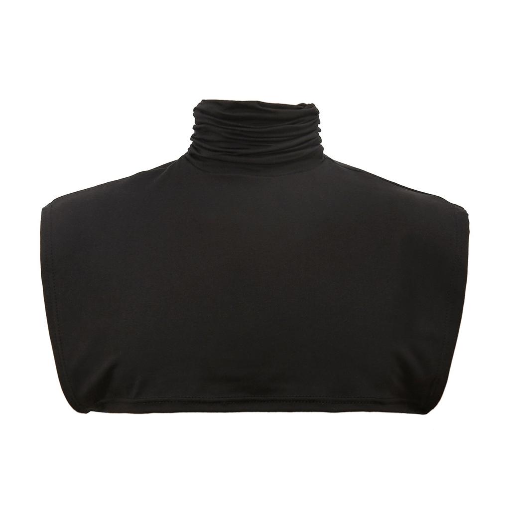 New Womens Muslim Modal Fake False Collar Islamic Hijab Extensions Turtleneck High Neck Cover Warmer Bright Solid Color Half Top