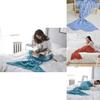 Mermaid Tail Blanket For Teens With Faux Cashmere Material Cozy Gift For Spring And Autumn Use