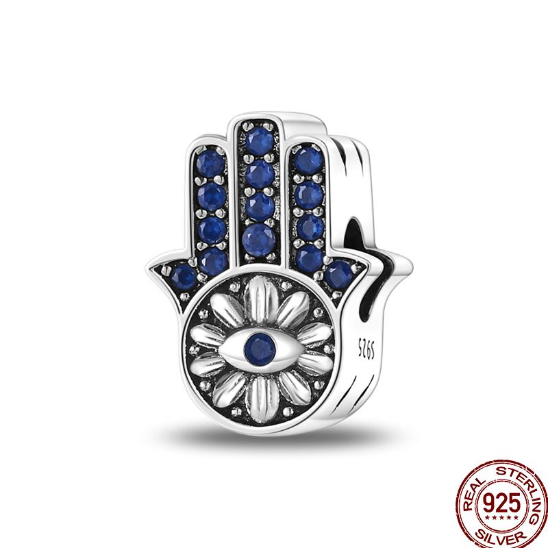 Copper Cross Bible Dove Holy Blessing Demon Eye Shiny Charm Bead Fit Pan Original Bracelet Diy Exquisite