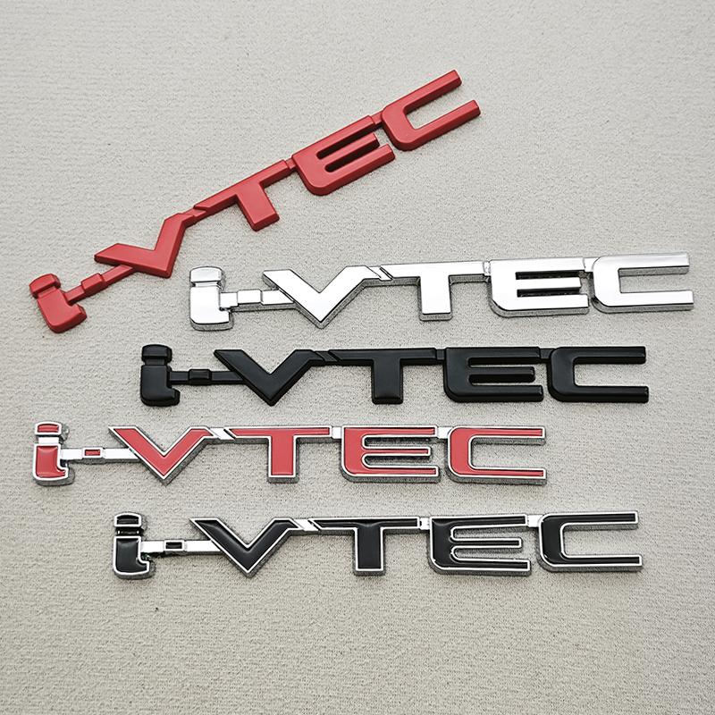 3D Metal i-IVTEC Logo Emblem Badge Decals Car Sticker For Honda City cb400 i-VTEC vfr800 Civic Accord Odyssey Spirior CRV SUV akp256