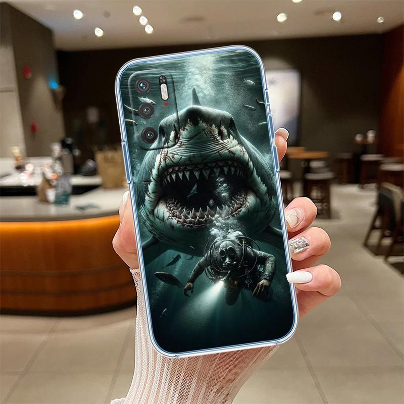 NH39 Shark Art Transparent Phone Case for Motorola Moto Edge 20 30 40 50 S30 Fusion Ultra Pro Neo Lite + G200 G23