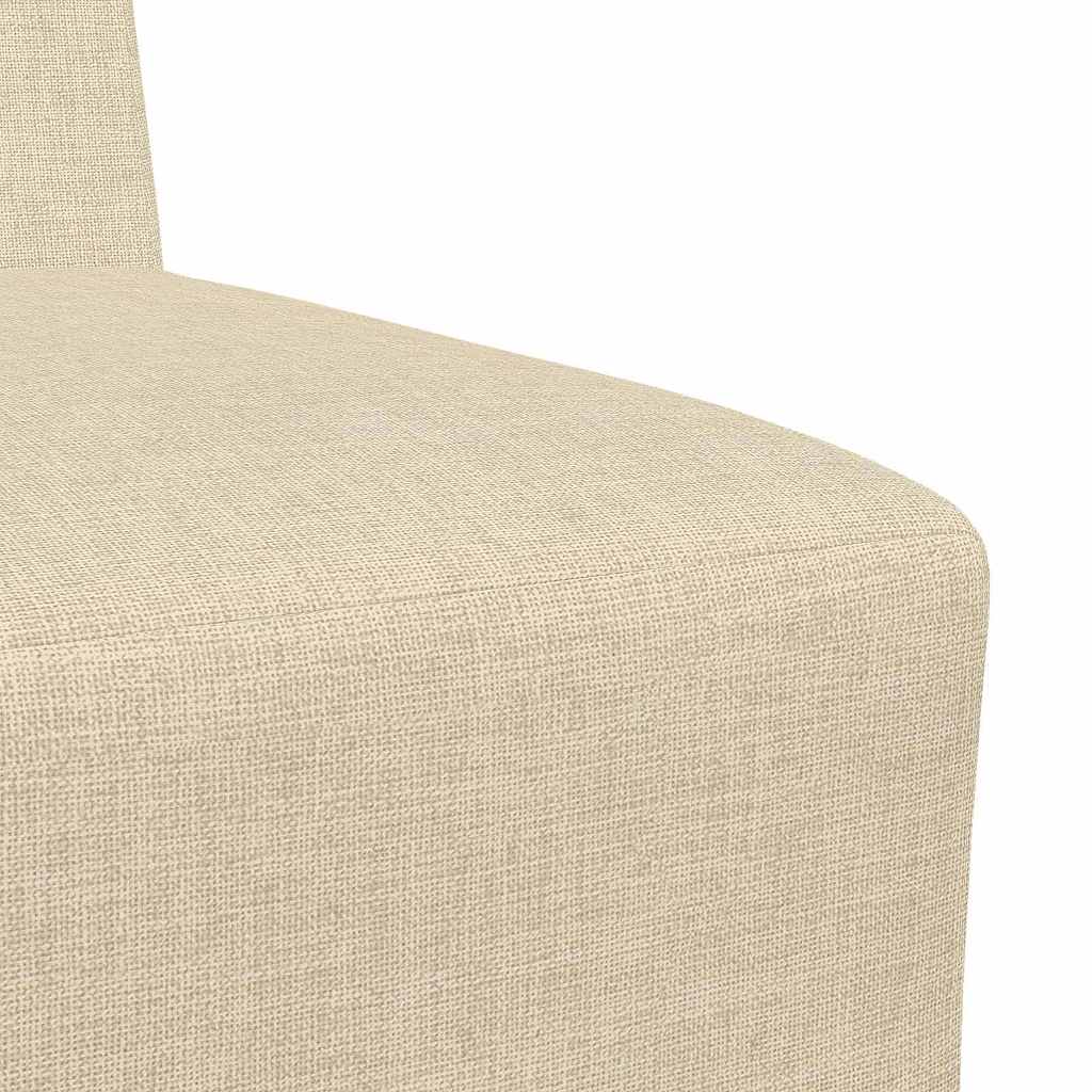 Modular Armless Sofa 2 Pieces Cream 55 x 74 x 82 cm Fabric