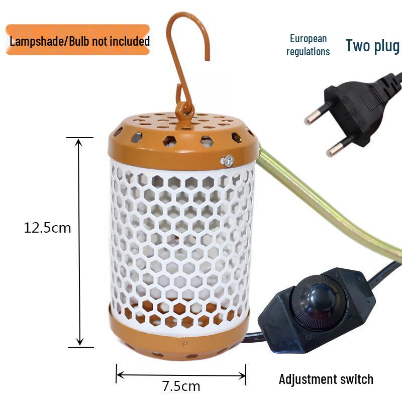 Parrot & Reptile Heat Lamp with Bite-Proof, Anti-Scald Mesh Cover