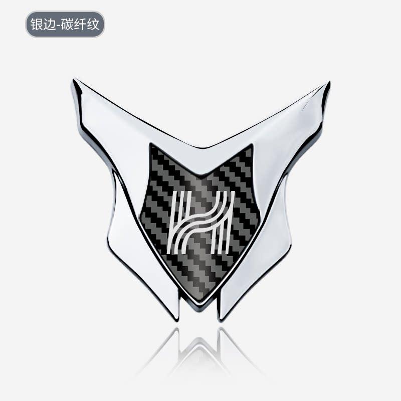 Hello motorcycle electric vehicle full metal decorative sticker 3dstereorestoration shield logo front windshield side logo badge logo