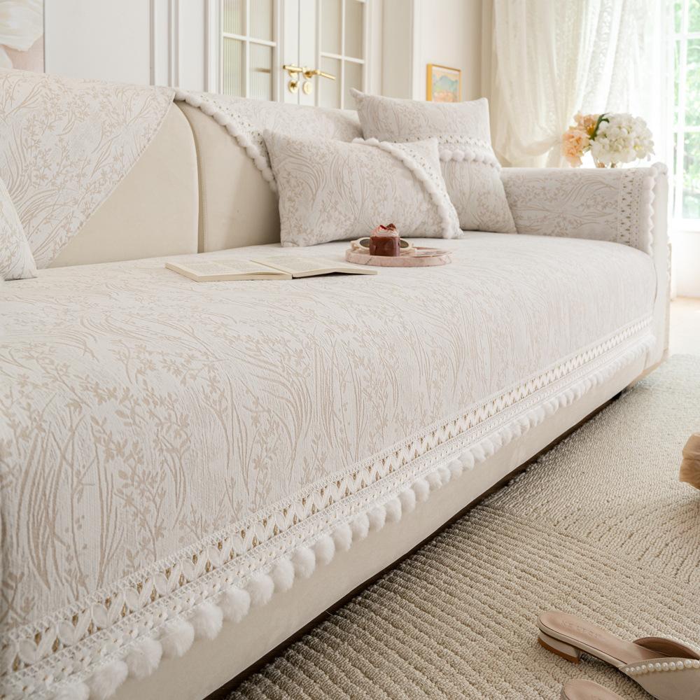 European Chenille Sofa Cushion Light Luxury Four-Season Universal Sofa Cover Full Set Of Non-Slip And Anti-Cat Scratch Lace Sofa Towel