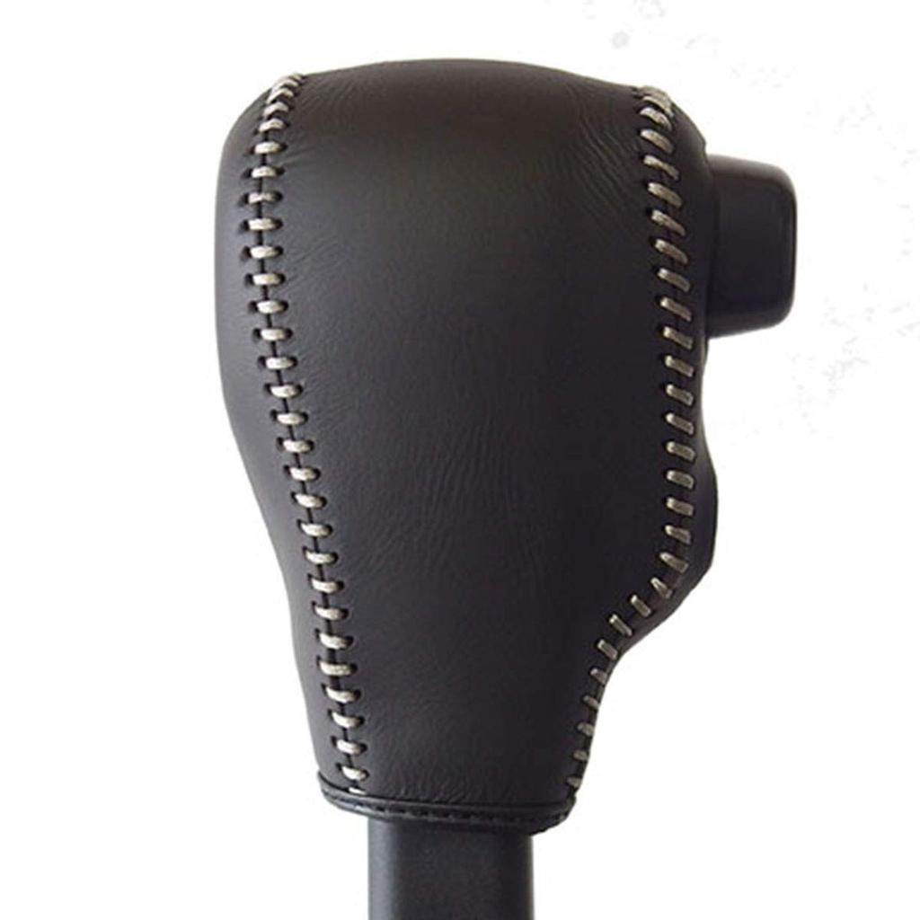 Набор для самостоятельной обтяжки кожей ручки переключения передач TricoloreExchange для текущих Atrai Hijet и Hijet Deck Черная кожа сверху и с обеих сторон с серым