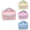 Korean Style Pastel Cotton-Filled Handbag Cosmetic & Travel Wash Bag