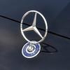 GZB4   Hood Grille Chrome Star Emblem Logo Mounted Star Front Hood Ornament Mercedes Benz Amg W204 W205 W203 W211 W212 W213 W201 W210