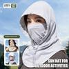 Солнцезащитная шапка-ушанка для лица, шейный платок UPF 50+, дышащий, охлаждающий, ледяной шелк, летний, для велоспорта, женский капюшон, бандана, шарф, защитная маска для лица