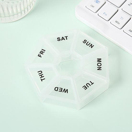 Еженедельный органайзер для таблеток с 7 отделениями, портативный дорожный футляр для таблеток, дозатор для приема лекарств один раз в день, ящик для хранения капсул