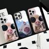 Милый маленький розовый поросенок Чехол для телефона для iPhone 16 15 14 13 12 11 Pro Max X XR XSMAX Матовый ударопрочный задний чехол