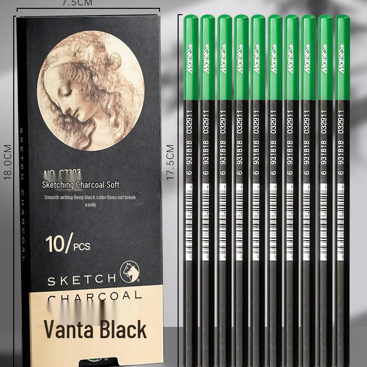 Mali Student Sketching & Drawing Pencil Set: Includes 2B, 4B, 14B soft, medium, hard, and charcoal pencils ideal for art exams.