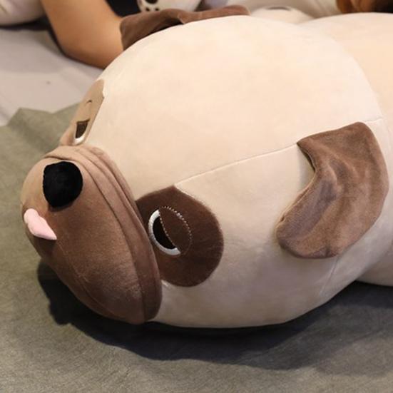 Dog Plush Doll Cute Cartoon Lazy Pug Plushies Soft Stuffed Animals Plush Toy Sleeping Companion Throw Pillow Home Decoration KIds Birthday Gift