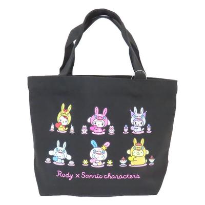 Сумка-тоут для ланча RODY x Sanrio Characters Кигуруми, черная