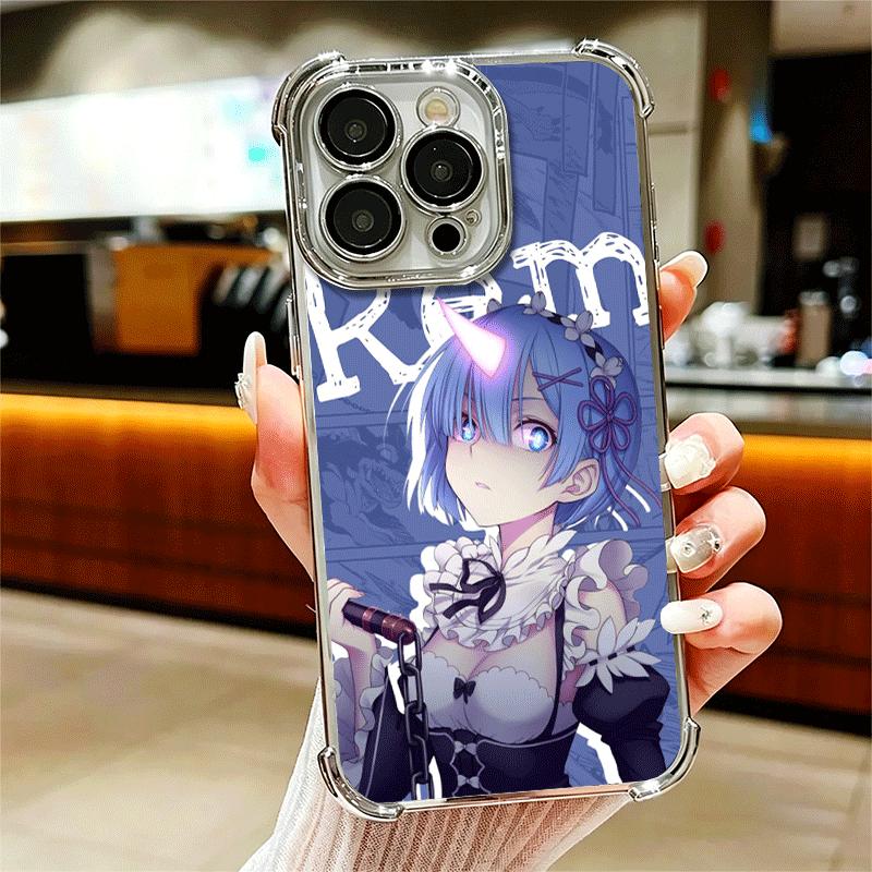 R-Rem Re Zero Аниме Мягкий Чехол Для Телефона Для iPhone 15 16 17 Air 14 Pro Max 16E Plus 13 12 Mini Покрытие Защита От Падения Fundas
