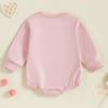 Baby Girls Sweatshirts Rompers Valentine's Day Clothes Letter Heart Embroidered Long Sleeve Spring Bodysuits Jumpsuits